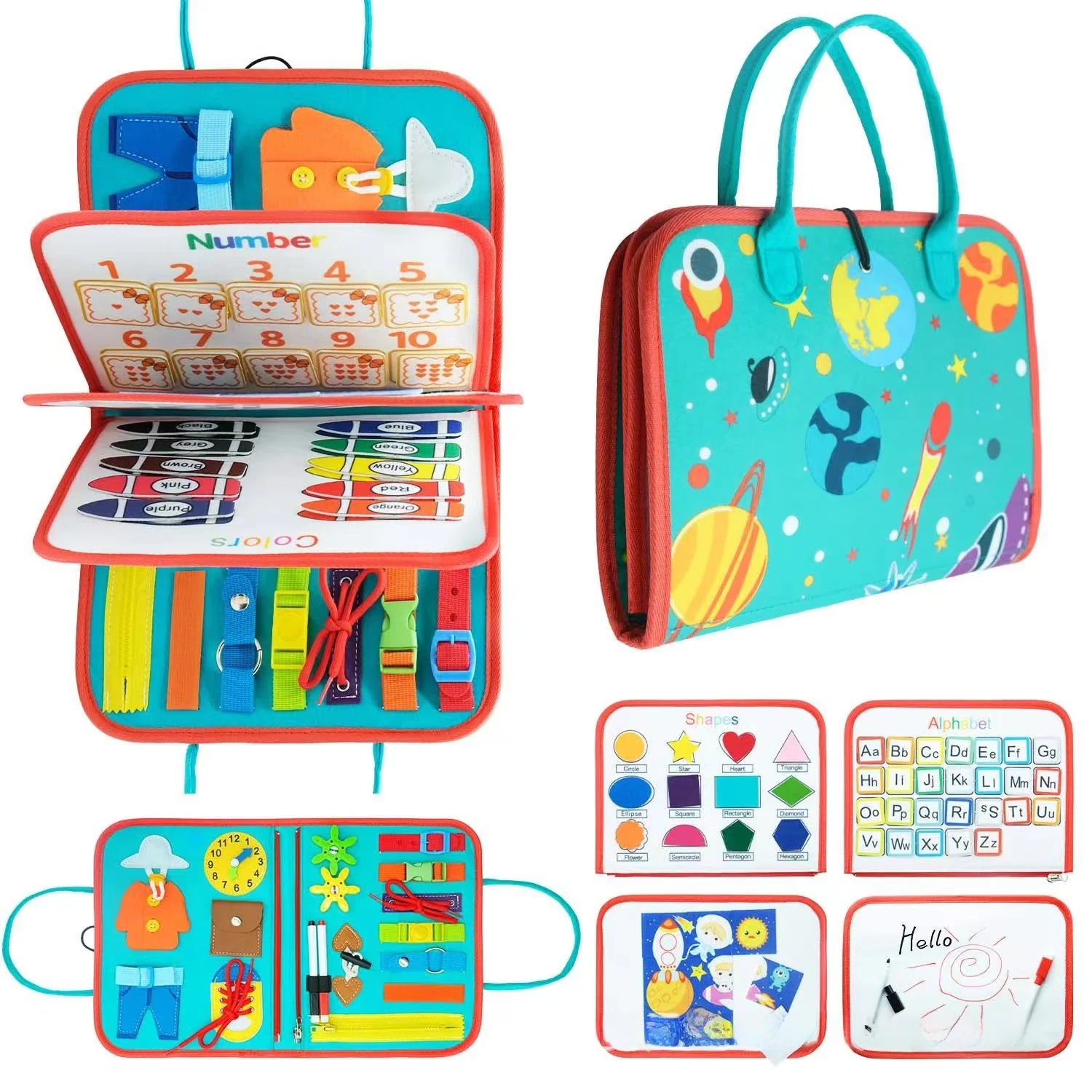 Children Educational Toy Felt Dressing Board