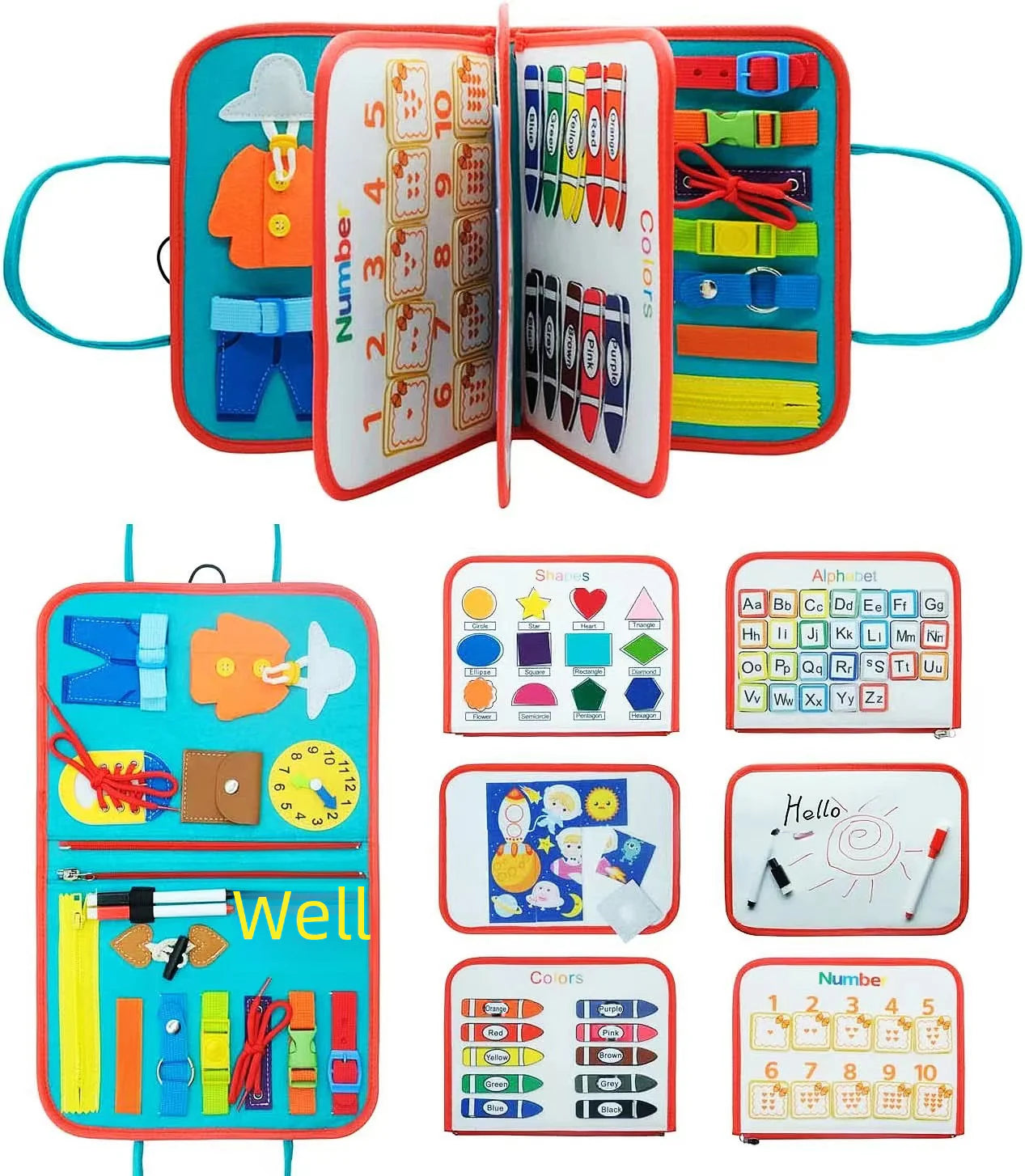 Children Educational Toy Felt Dressing Board